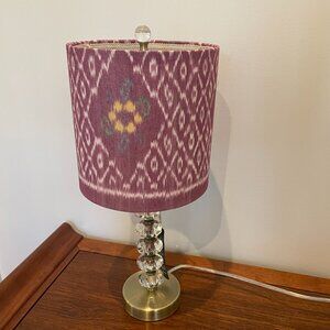 Exclusive lamp upholstered with IKAT fabric